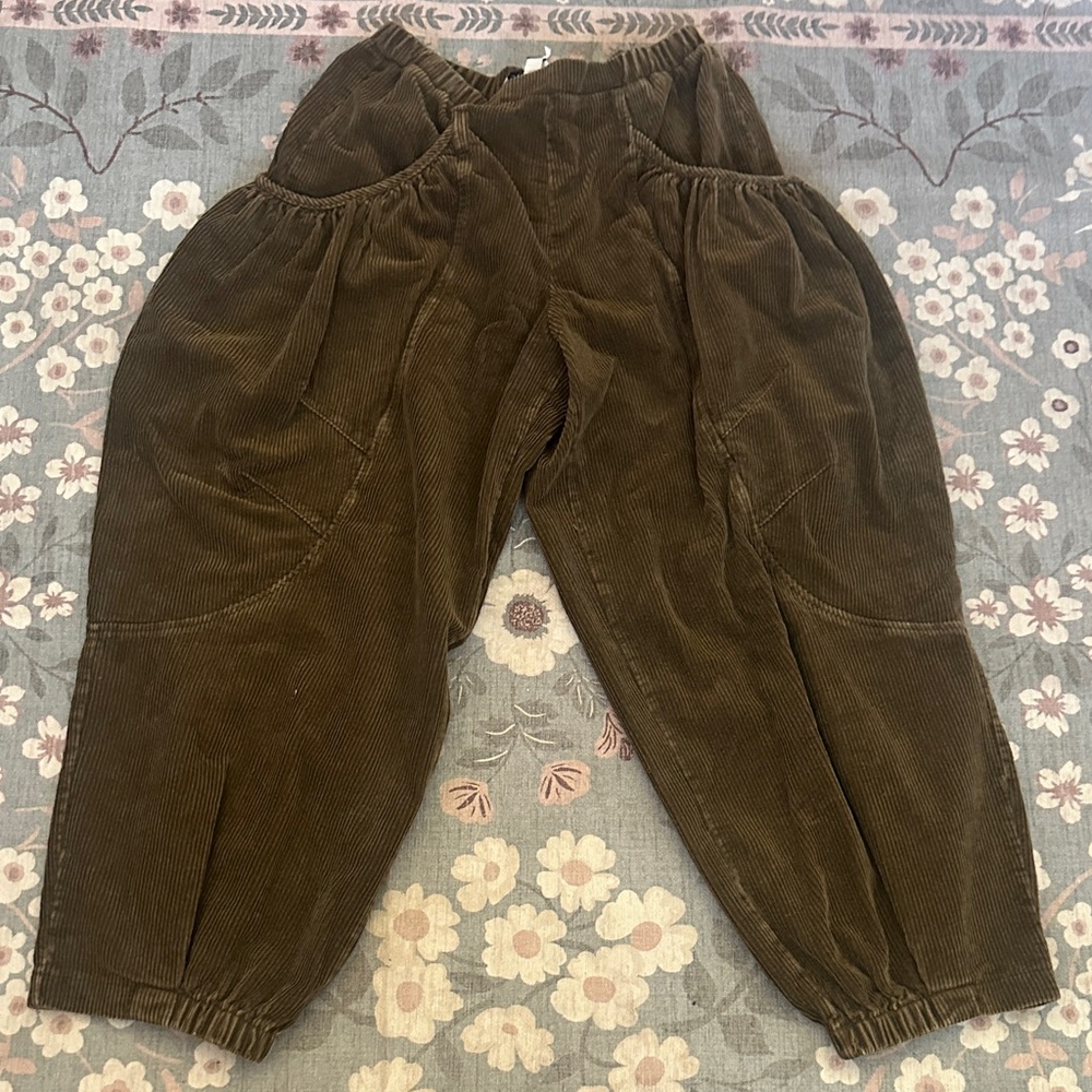 DAVI & DANI Brown Corduroy Wide Leg Pants